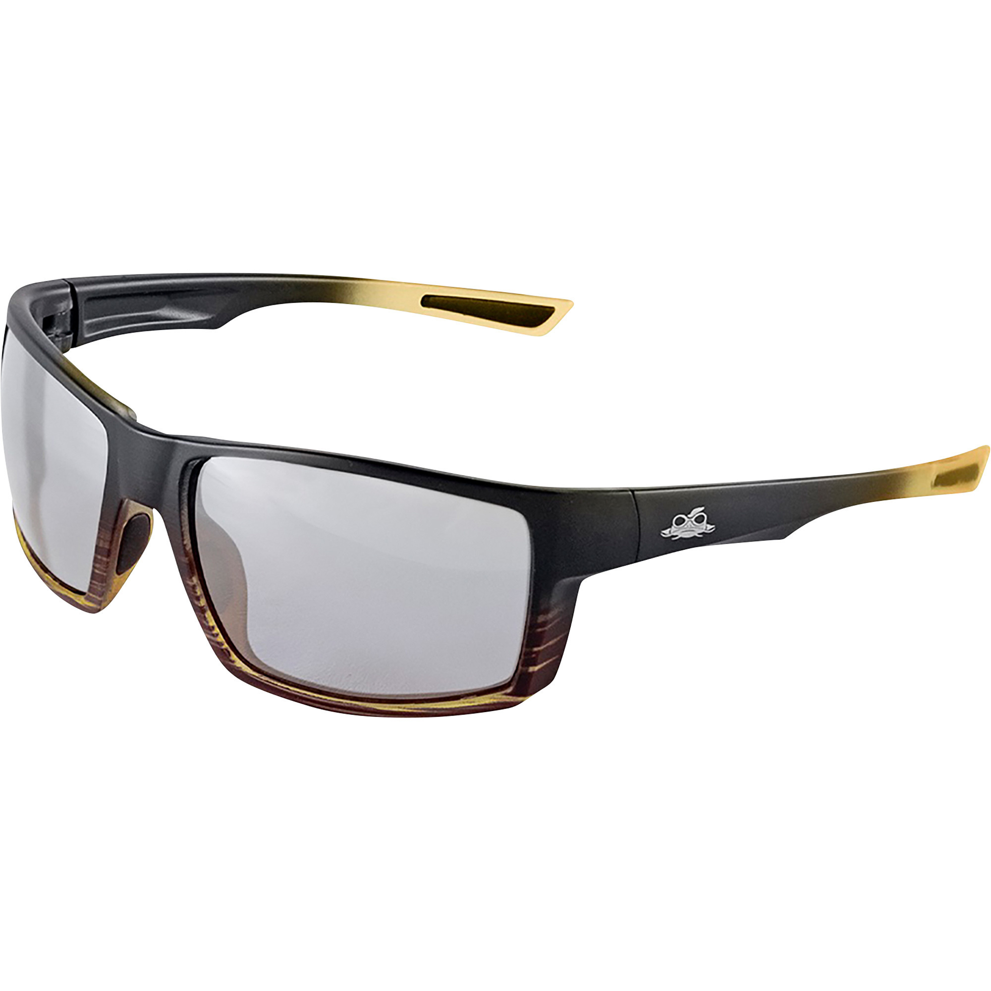 Bullhead Safety Sawfish Anti-Fog Anti-Scratch Polarized Safety Glasses, Variable-Tint Lenses, Tortoise/Black Lenses, Model# BH26718PFT